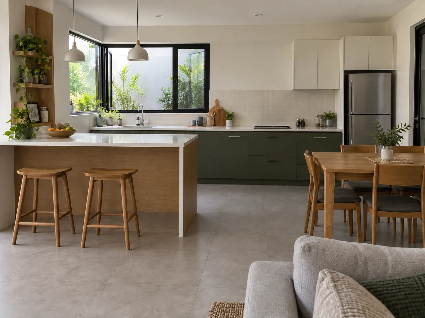 Kitchen Set Open Kitchen dengan Peninsula di Bekasi