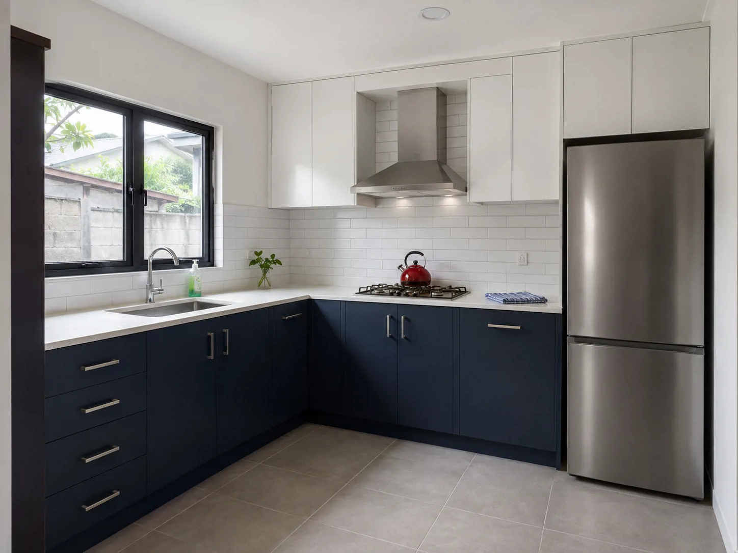 Kitchen Set Navy di Rumah Bogor
