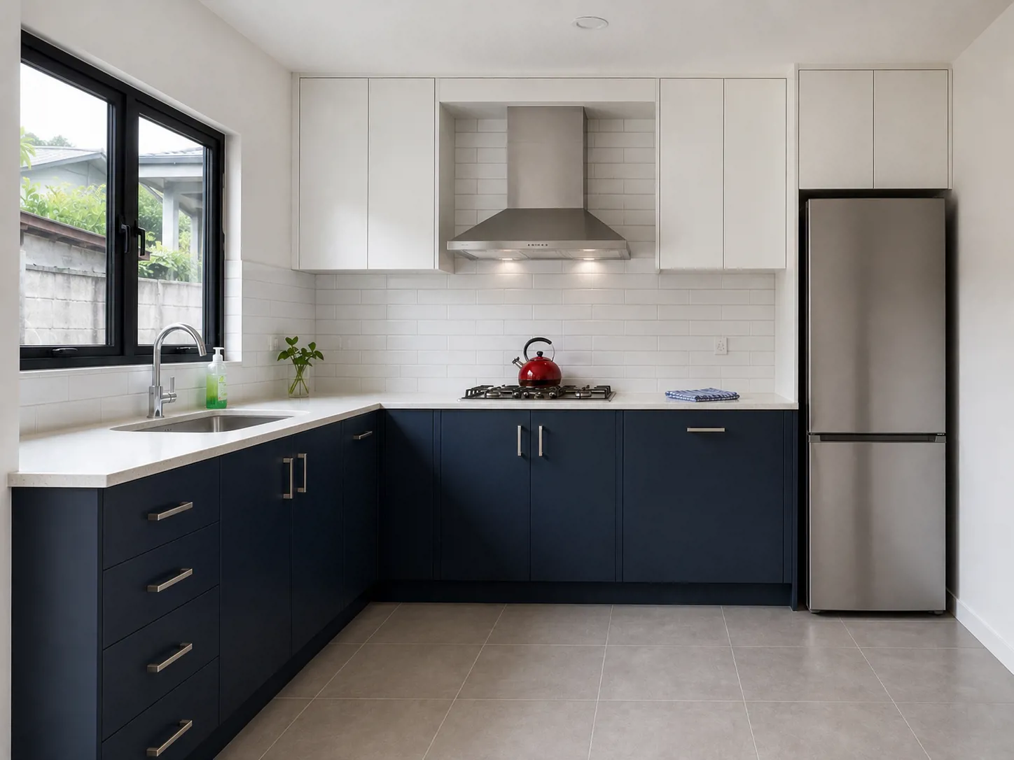 Hasil setelah dikerjakan — Kitchen Set Navy di Rumah Bogor