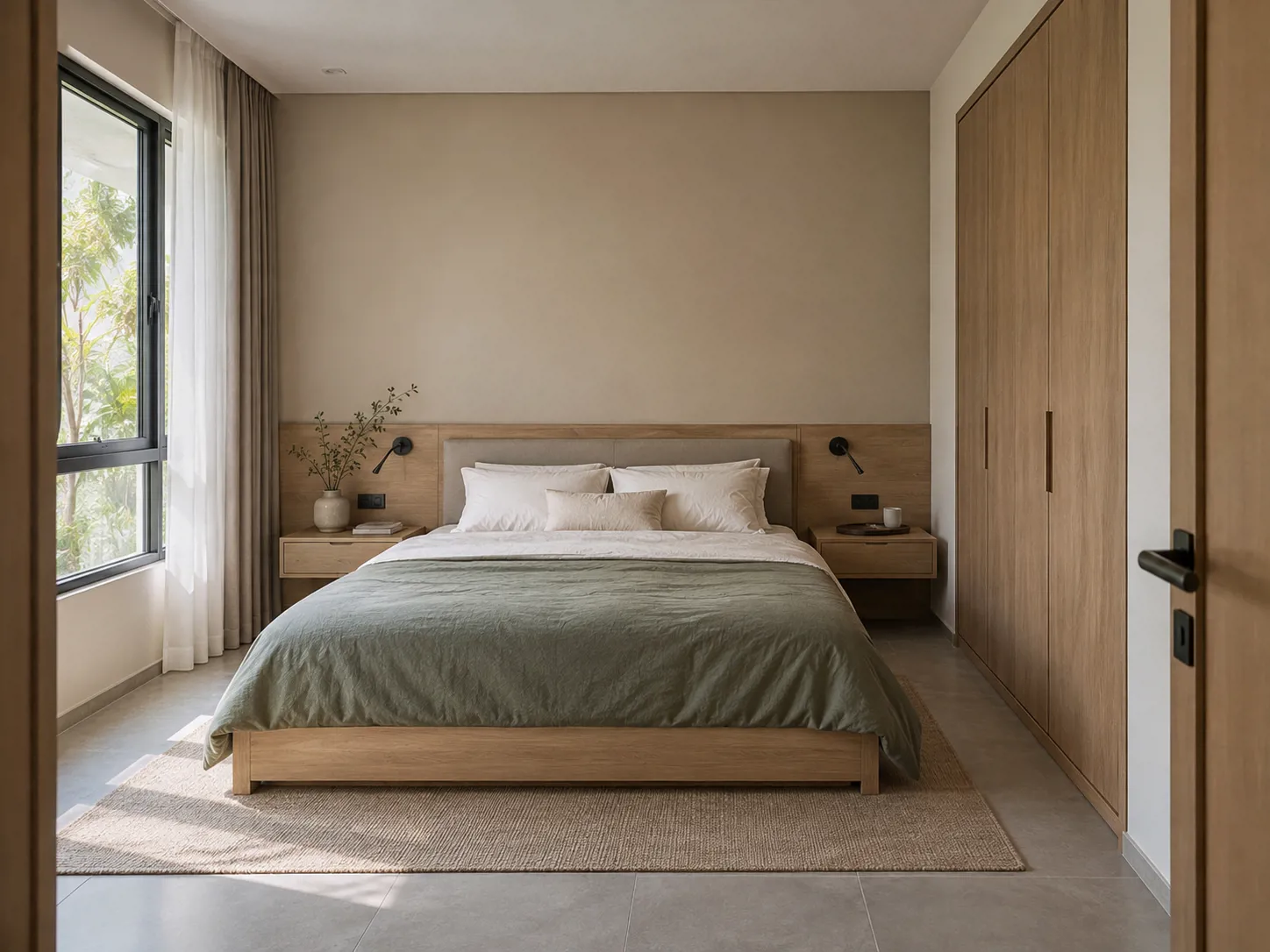 Kamar Tidur Japandi di Depok